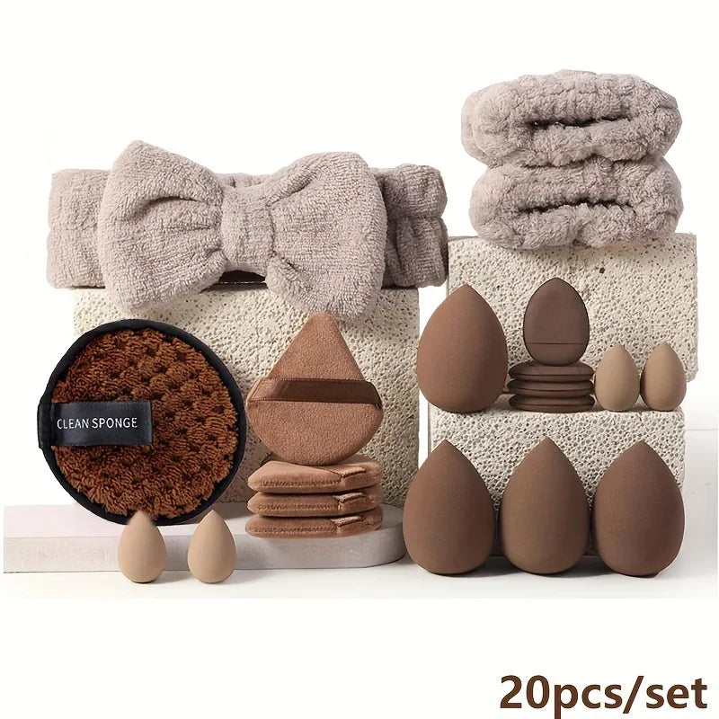 33pcs beauty set makeup kit large and small beauty sponges for flawless makeup applic lifestyle view