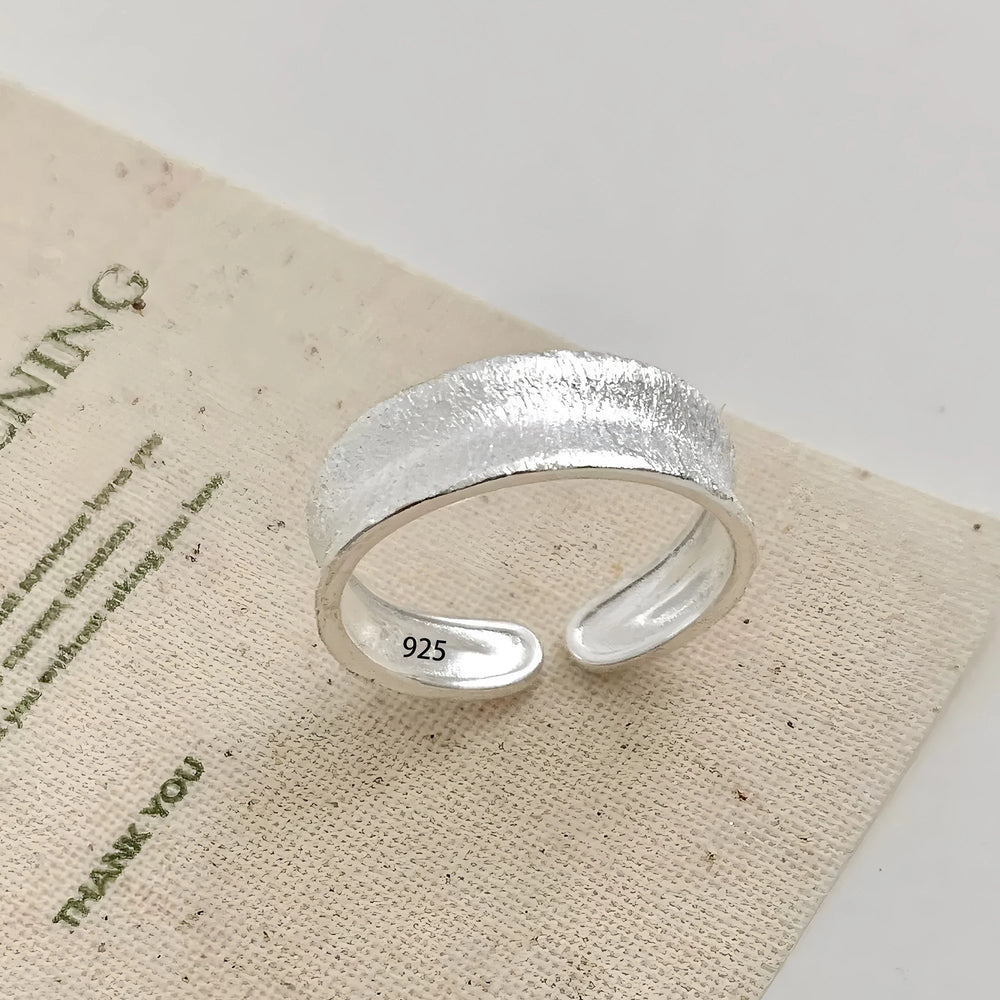 VENTFILLE 925 Sterling Silver Flower Lace Ring Korean Fashion Opening Inlaid CZ Adjus lifestyle view