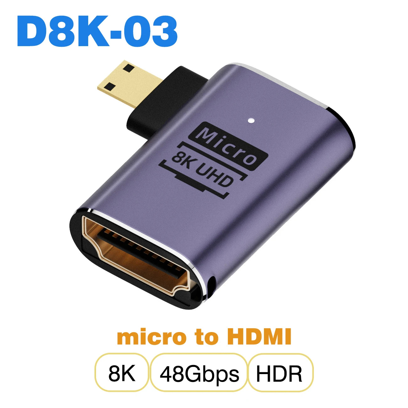 HDMI-Compatible Adapter | Mini and Micro HDMI to HDMI 2.1 Converter 48Gbps 8K60Hz 4K1 alternate view