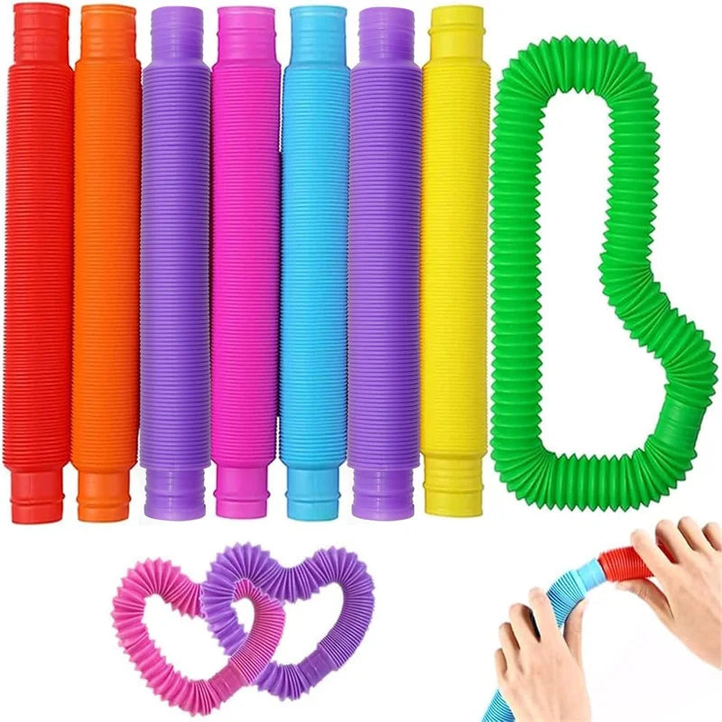 5/10 Pcs Pop Tubes Sensory Fidget Tubes with Autism Classroom Prizes Gifts Fidget Toy alternate view
