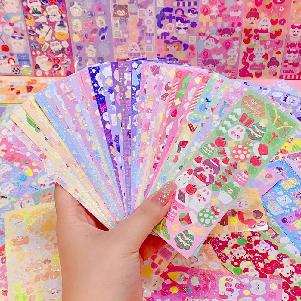 200p Kawaii Stickers for Kids Cute Stationary Aesthetic Diary Decoration Art Supplies St detail view