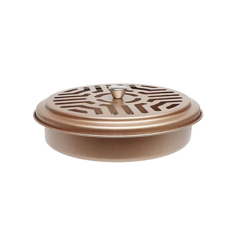 Fireproof Mosquito Coil Box with Serrated Lid | Outdoor Iron Coil Holder for Camping alternate view