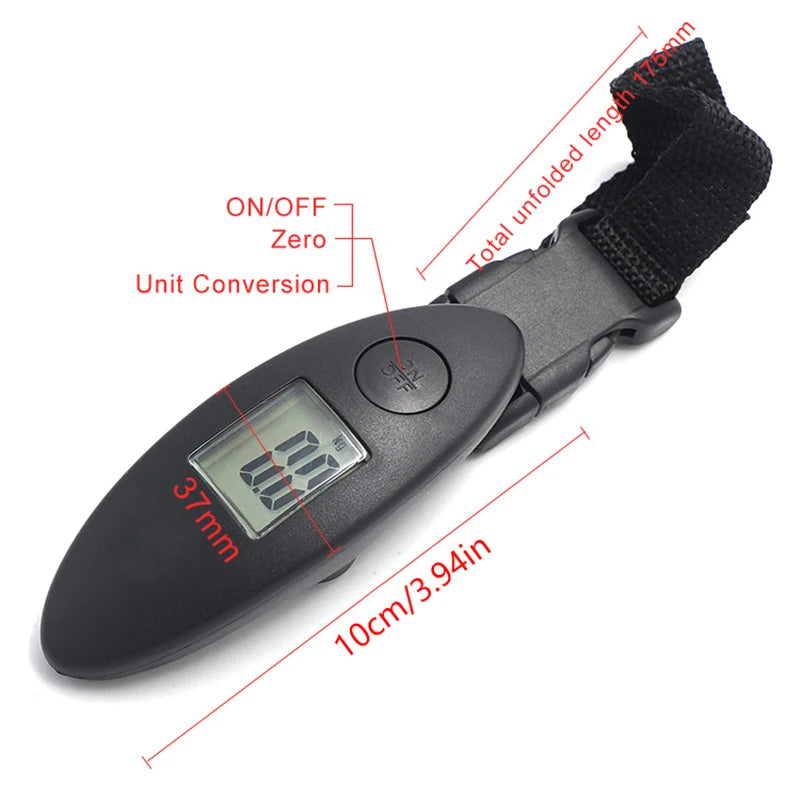 Portable Digital Hanging Luggage Scale | 40kg Capacity Travel Scale additional angle