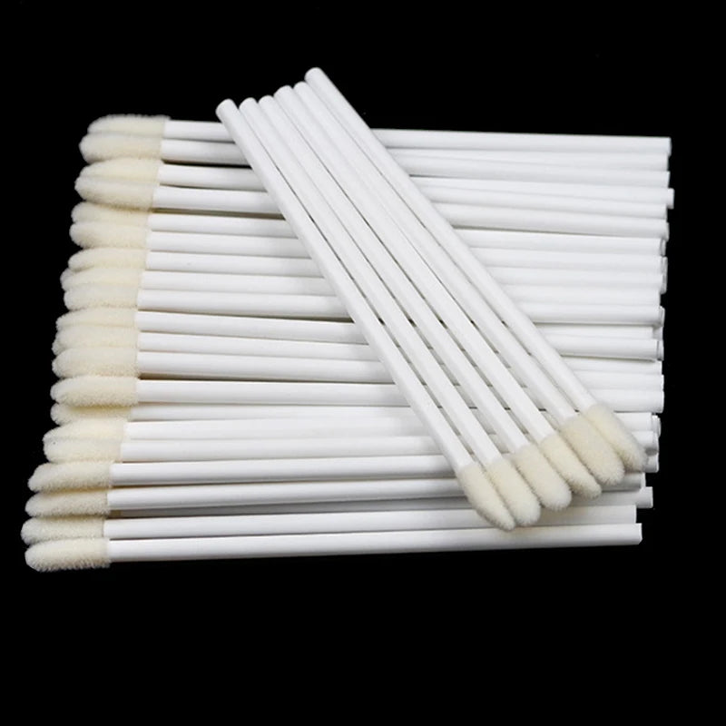 Kekelala 50Pcs Disposable Lip Brushes | Multi-Use Makeup Applicators for Lip Gloss additional angle