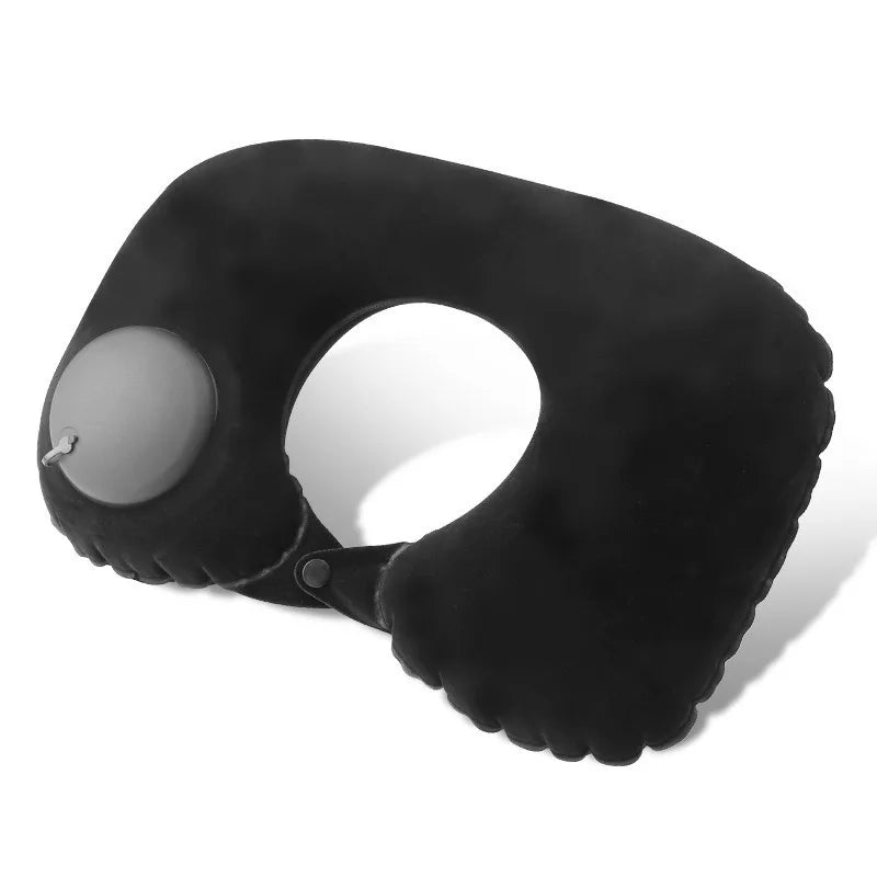 U-Shape Inflatable Travel Pillow | Portable Neck Support for Flight and Commute alternate view
