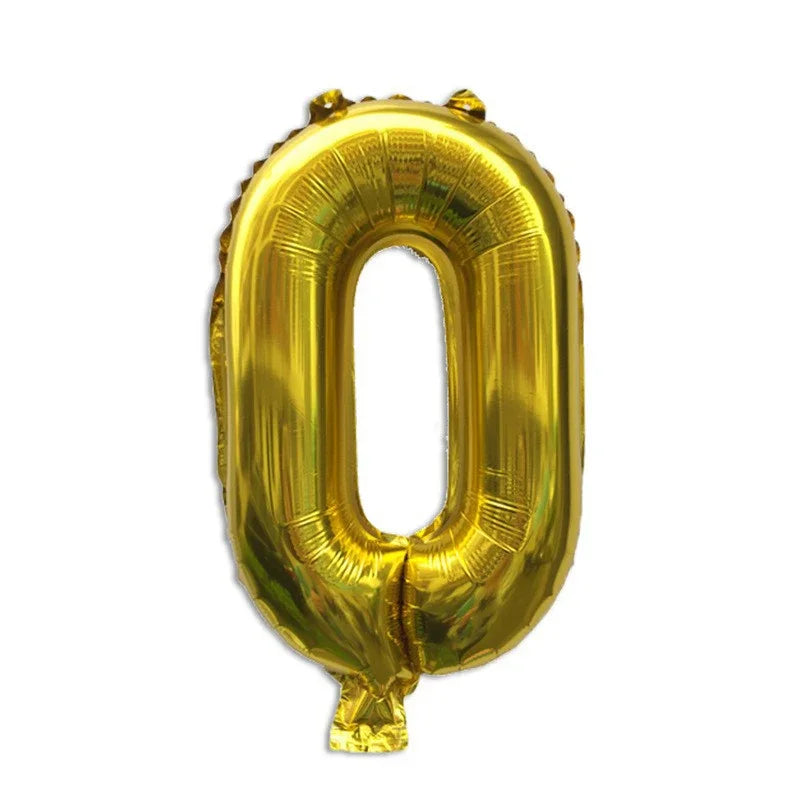 32 Inch Gold Foil Number Balloons | Birthday Party Decorations additional angle
