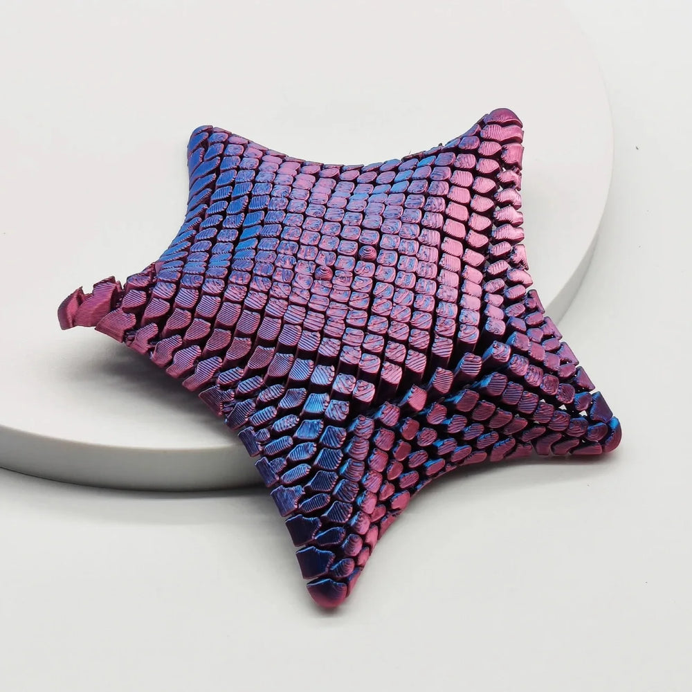 3D Printed Articulated Starfish Stress Relief Toy | Flexible Fidget Toy with Movable alternate view