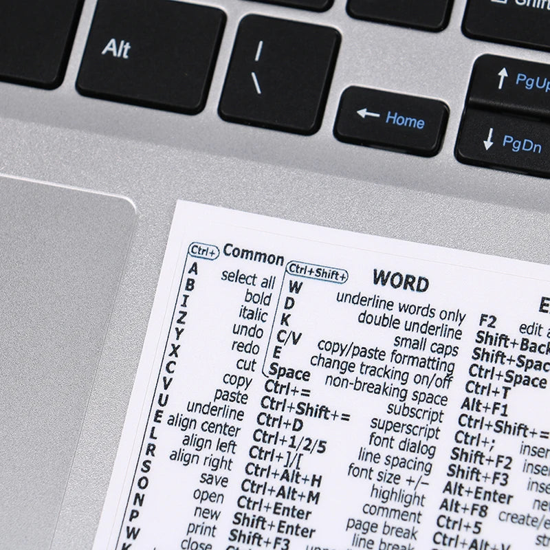 Windows PC Keyboard Shortcut Sticker | Quick Reference Decal for Laptop Desktop additional angle
