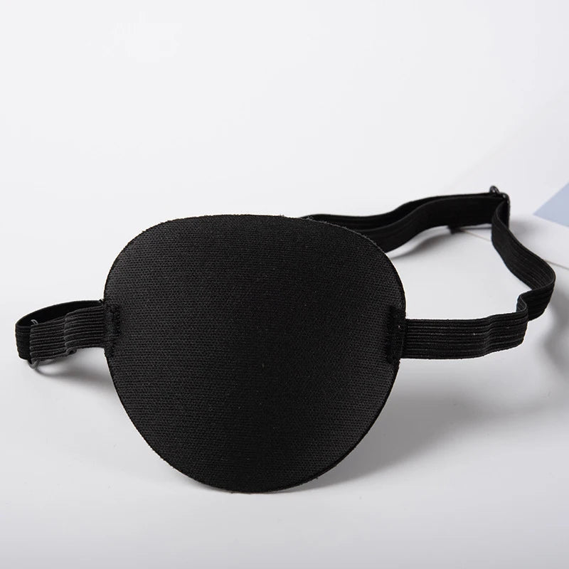 Single Eye Patch for Pirate Cosplay & Sleep Aid | Black Unisex Eyepatch lifestyle view