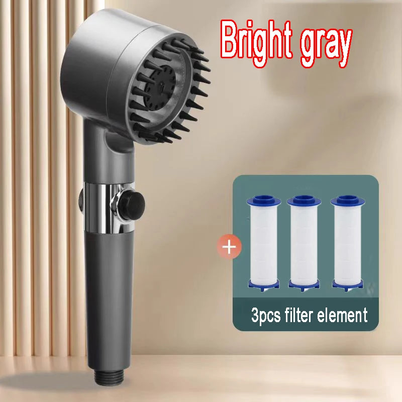 4 Modes Shower Head High Pressure Showerhead One-Key Stop Water Massage Shower Head Wi close-up view