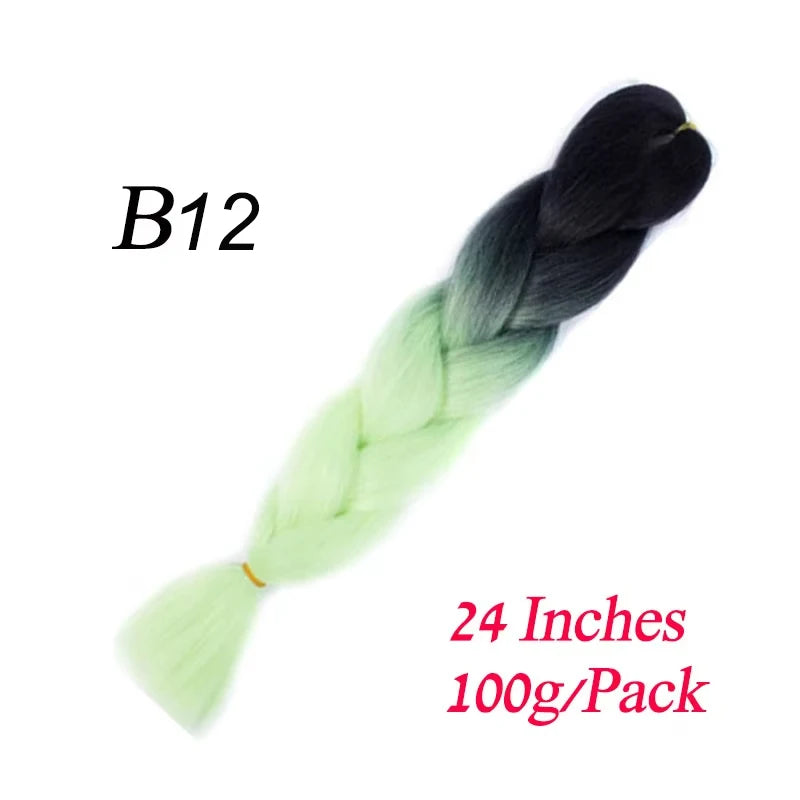 Lihui Pre Stretched Jumbo Braid Hair Extensions 24 inch | Kanekalon Synthetic Hair fo lifestyle view