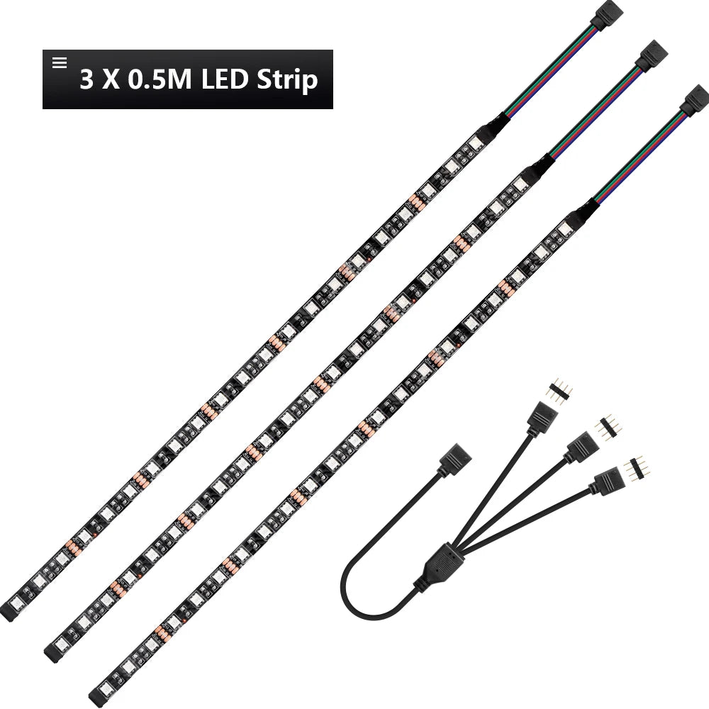 RGB Gaming LED Strip Splitter Kit | 12V Aura Sync for PC Case lifestyle view