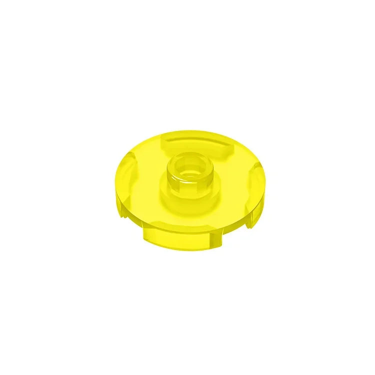Gobricks GDS-1041 Tile Round 2x2 with Open Stud | Compatible Building Block for DIY Ed close-up view