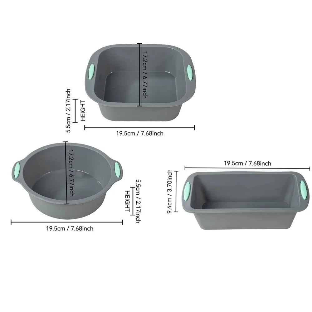 Silicone Round Cake Tray | Non Stick Baking Tray Set with Metal Reinforced Frame alternate view