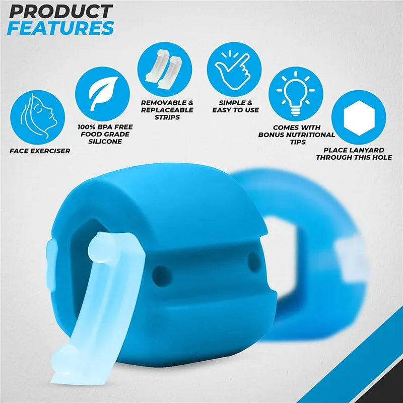 Jawline Exerciser Facial Toner | Food-Grade Silicone Jaw Muscle Training Ball lifestyle view