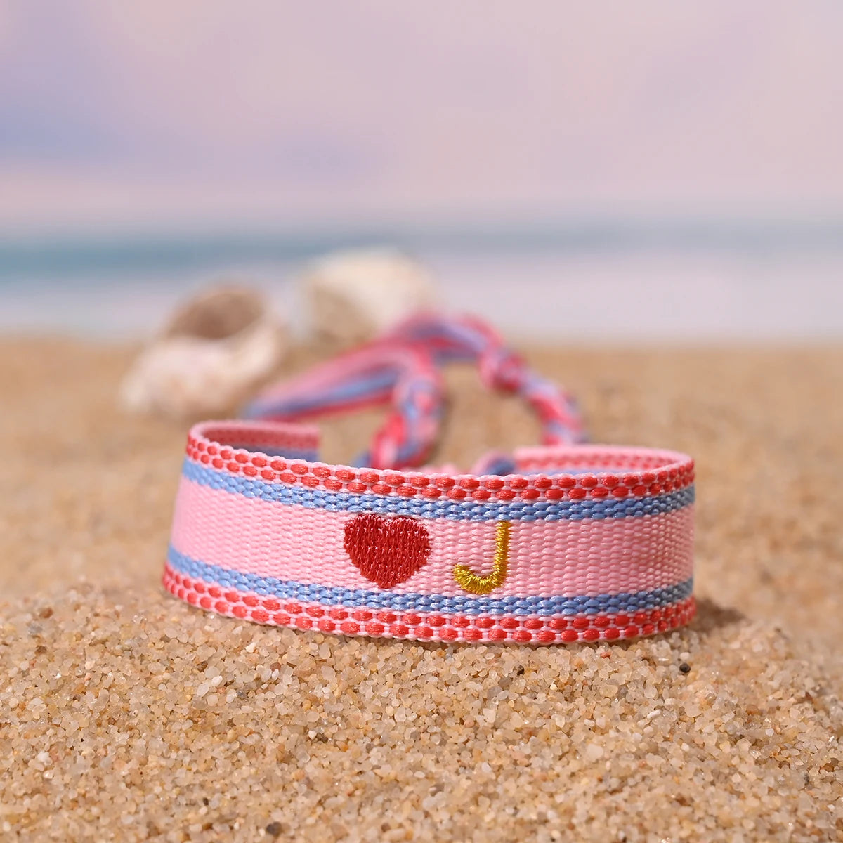 Handwoven Initial Letter Bracelet | Personalized Friendship Gift for Women additional angle
