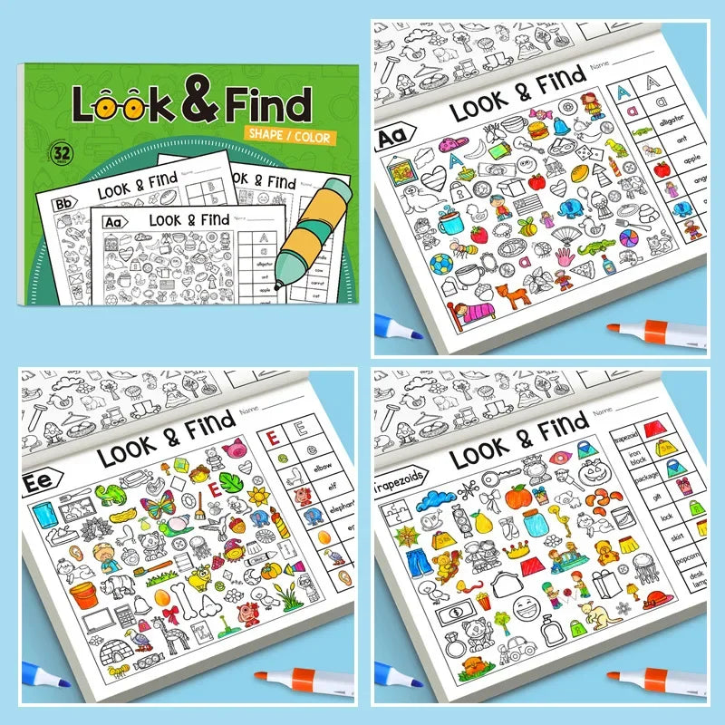 Children's Hidden Object Coloring Book Kids Find Items Coloring & Drawing Book Education detail view