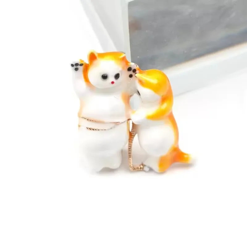 women fashion cat brooch pin jewelry