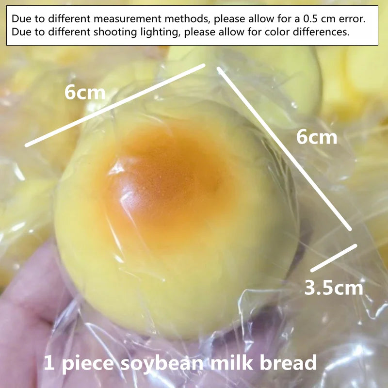 Squishy Simulated Milk Bread Slow Rising Fidget Toy | Stress Relief Sensory Toy close-up view