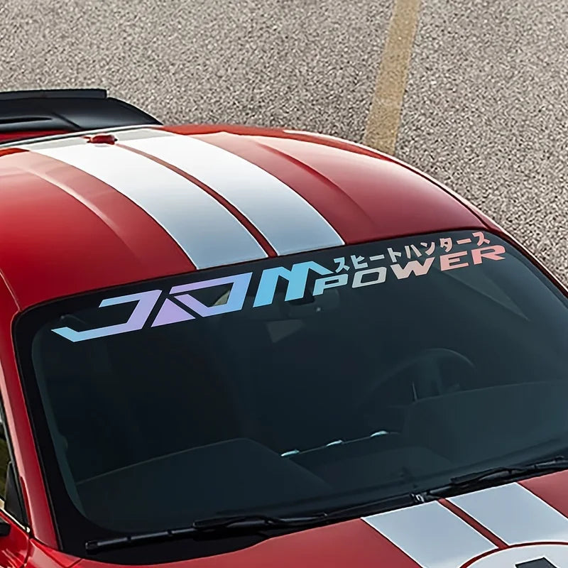 JDM Style Windshield Decal - Large 98.5cm Vinyl Sticker (Waterproof, Non-Fading) for Car detail view