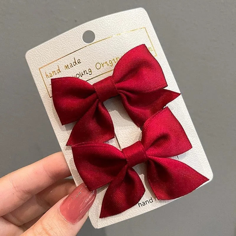 2Pcs Bow for Hair for Girls Sweet Ribbon Hair Barrette Hairpins for Baby Hair XKBJ12