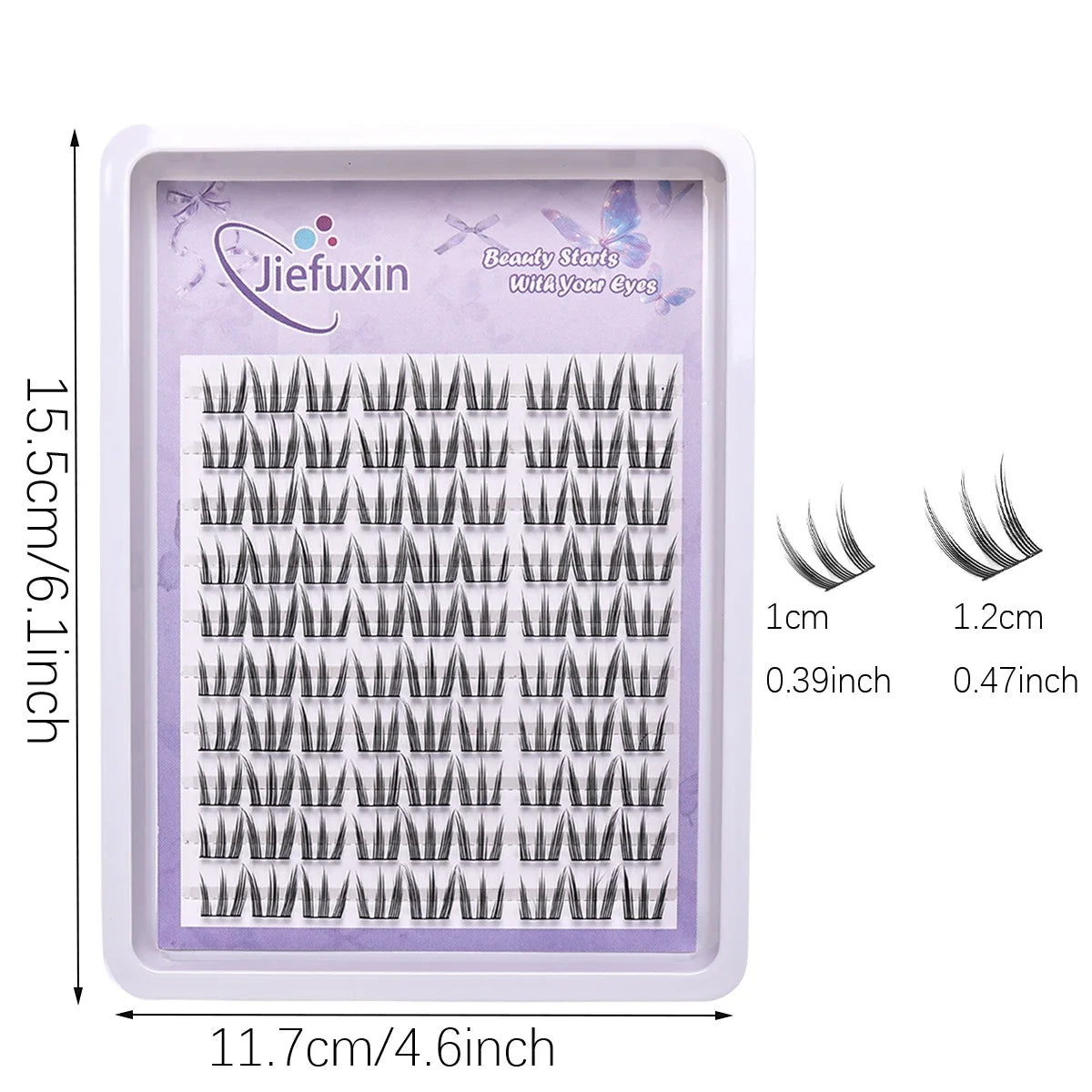 DIY Eyelash Clusters Natural False Eyelashes Extenstions Long-Lasting Cat Paw Cluster close-up view