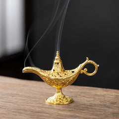 Antique Style Incense Burner | Metal Aroma Lamp for Home Decor