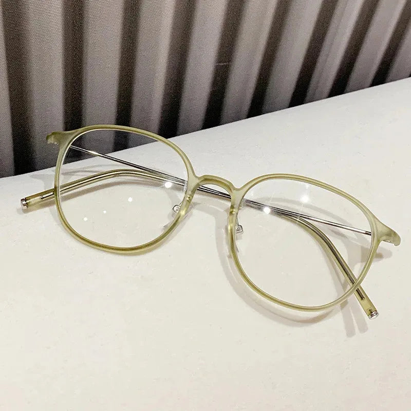 Reading glasseAnti Blue Light Round Frame Presbyopia Glasses Retro Circular Reading Glas detail view