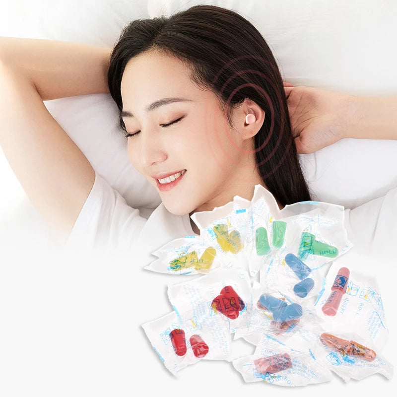 10 Pairs Sponge Earplugs | Noise-Isolating Sleep & Work Earplug Set detail view
