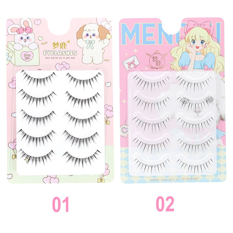 3D Volume Manga Lashes | Natural Look Wispy Fluffy False Eyelashes Pack additional angle