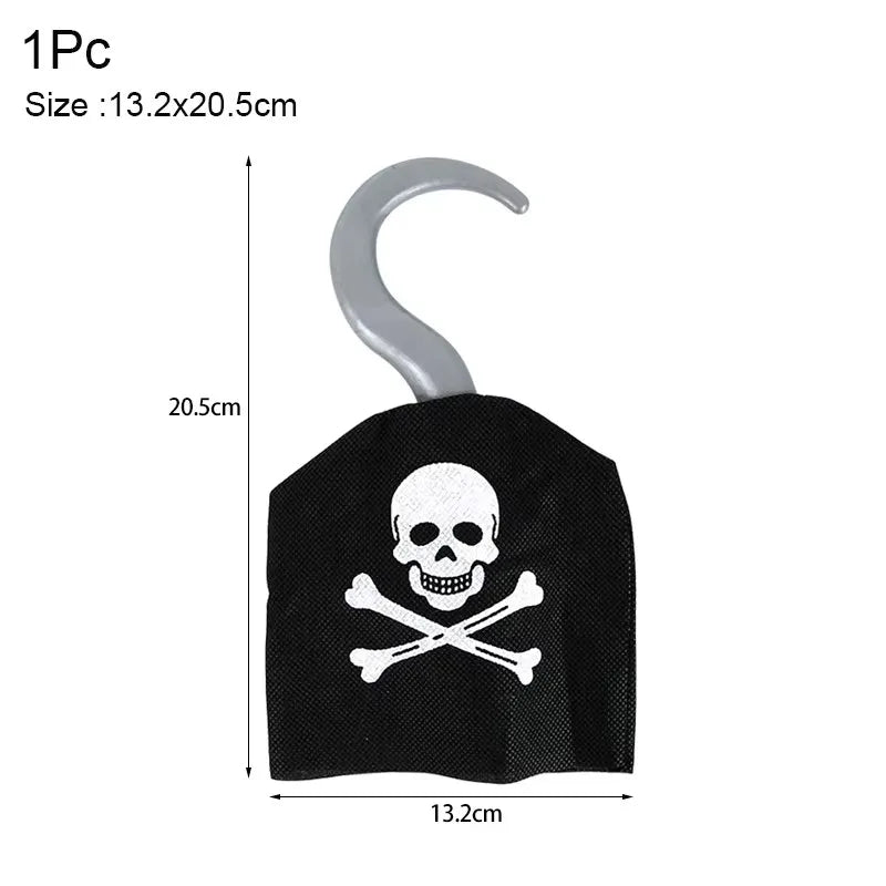 Pirate Theme Party Decoration Pirate Captain Hat Patch Pistol Treasure Toys For Kids alternate view