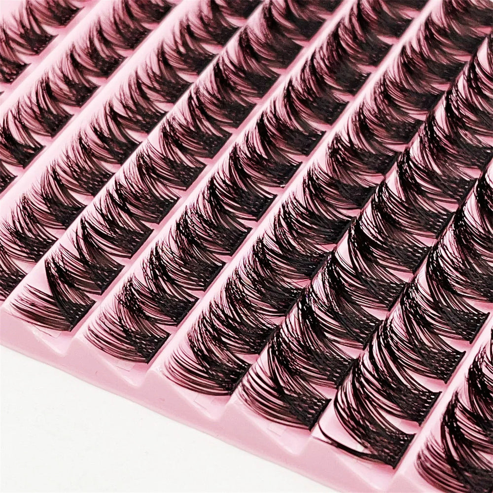 Fluffy Volume Lash Clusters 120pcs D Curl Individual Lashes Thick DIY Eyelash Extensions detail view