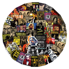 52 Pieces Nirvana Band Stickers | Rock Music Fan Decorative Decals for Laptops, Phone Ca detail view