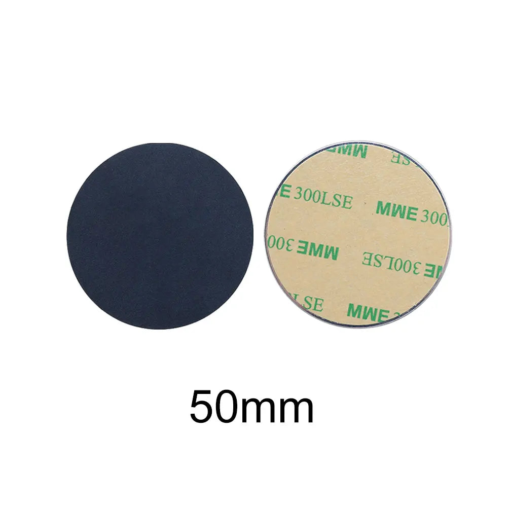 Black Magnetic Iron Metal Plate For Car Phone Holder 10 Pcs close-up view