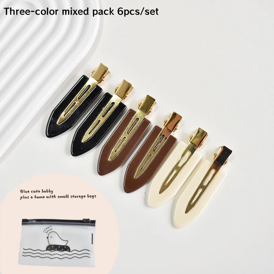6PCS/SET Women's Multi-Colored Acrylic Non-Bending Hairpin Daily Makeup Face Wash Bangs detail view