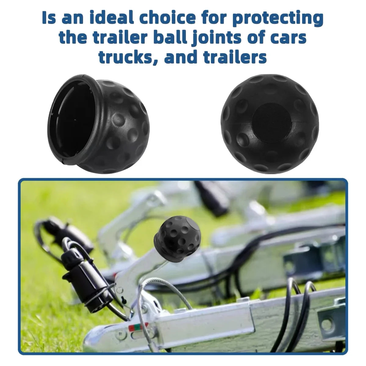 Rubber Trailer Hitch Ball Cover Dustproof Anti Rust lifestyle view