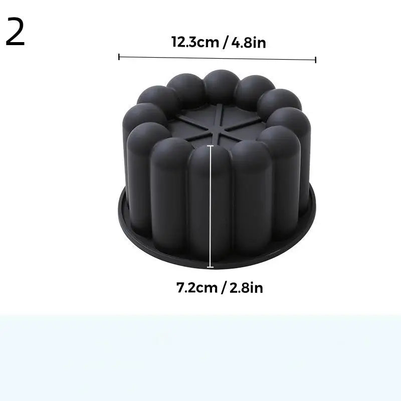 Silicone Mousse Cake Mold Flower Heart Star Shape Kitchen Baking Pudding Cup Chocolate M detail view