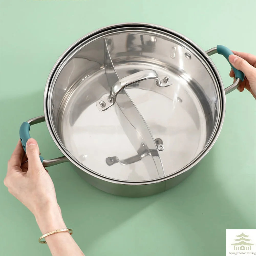 2Pcs Silicone Pan Handle Cover Heat Insulation Assist Handle Holder Grip Sleeve Kitch lifestyle view