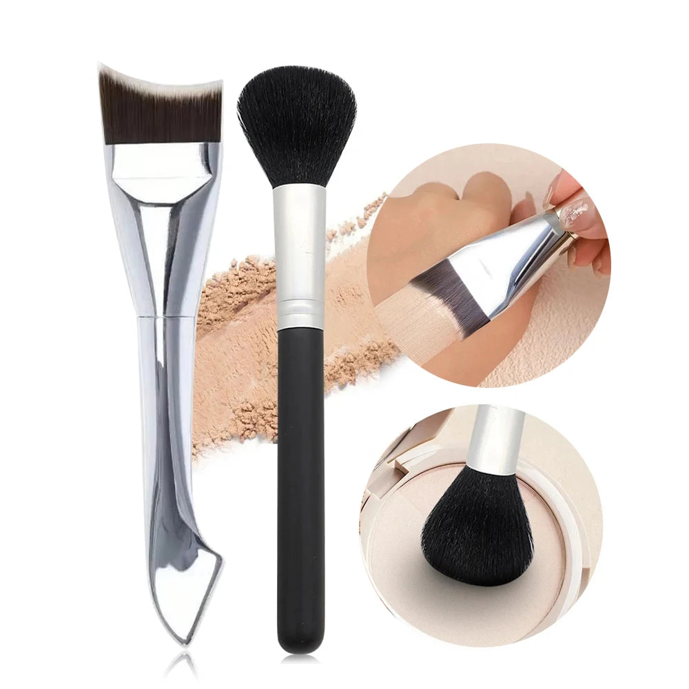 Upgraded Crescent Design Foundation Makeup Brush Ultra-thin Smooth Application Liquid Ma detail view