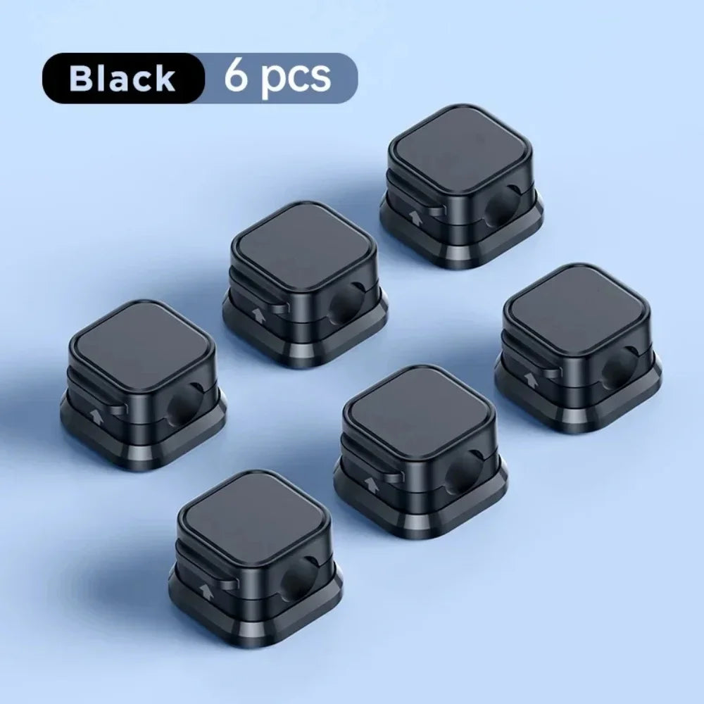 1/3/6/12PCS Magnetic Cable Organizer Clip Cord Holder Adhesive Wire Keeper Organizer for detail view