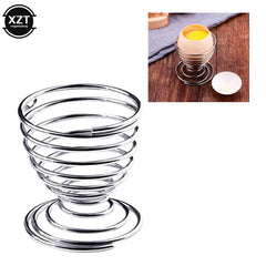 2PCS Spiral Egg Holder for Hard Boiled Eggs | Stainless Steel Egg Cup Kitchen Gadget alternate view