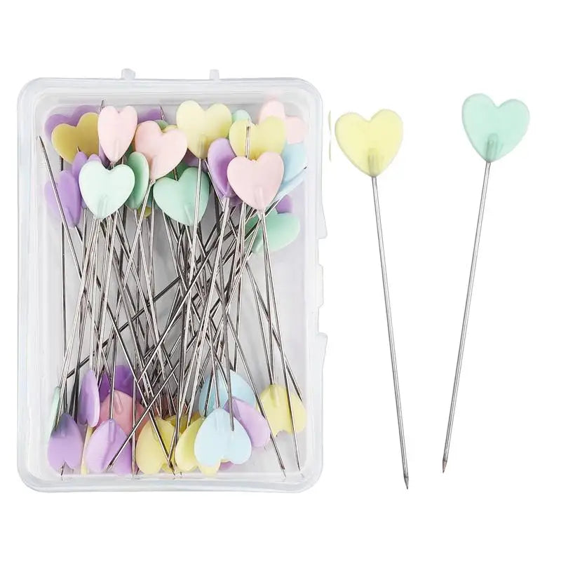 100/50Pcs Patchwork Pins Dressmaking Pins Sewing Embroidery Tools Needle Fixed Metal But detail view