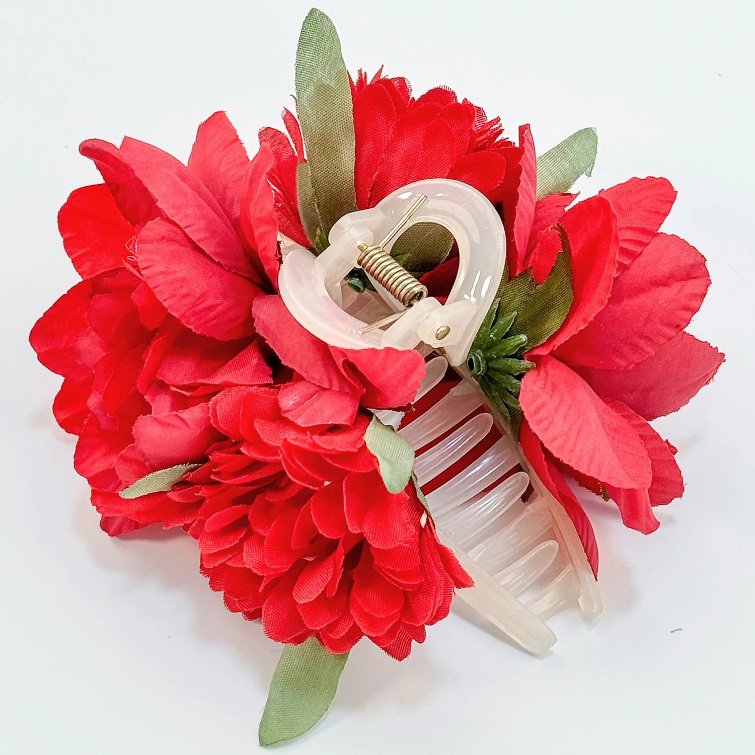 Girls Flower Hair Claw Clips Wedding Headdress For Bridal Bridesmaid Party Flower Hair close-up view