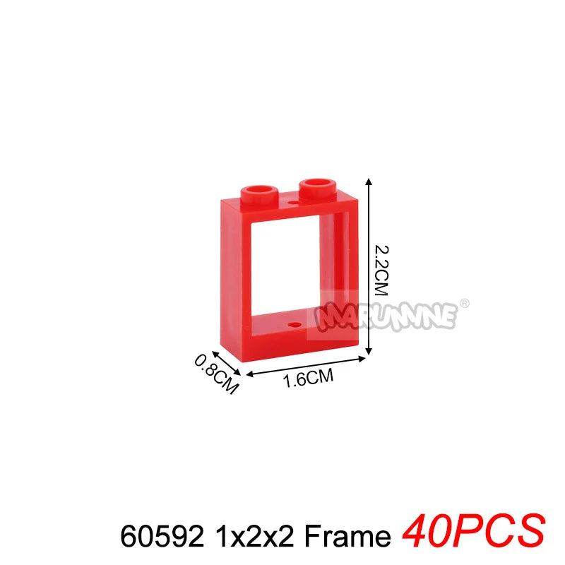 Marumine Window and Door Building Blocks | Compatible City House Parts Set additional angle