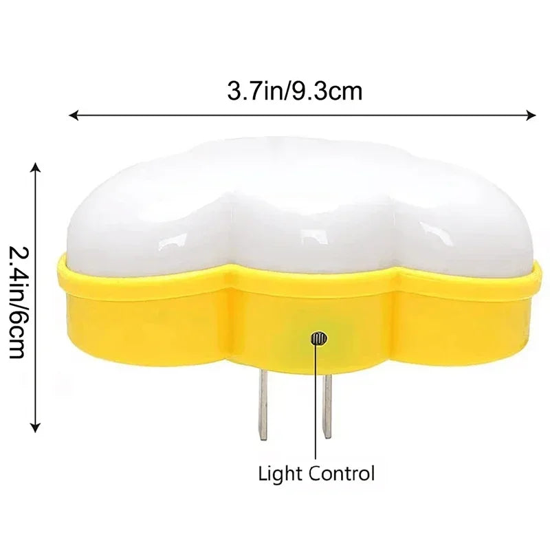 Cloud Night Light | Cute LED Plug-in Night Lamp for Kids and Adults additional angle