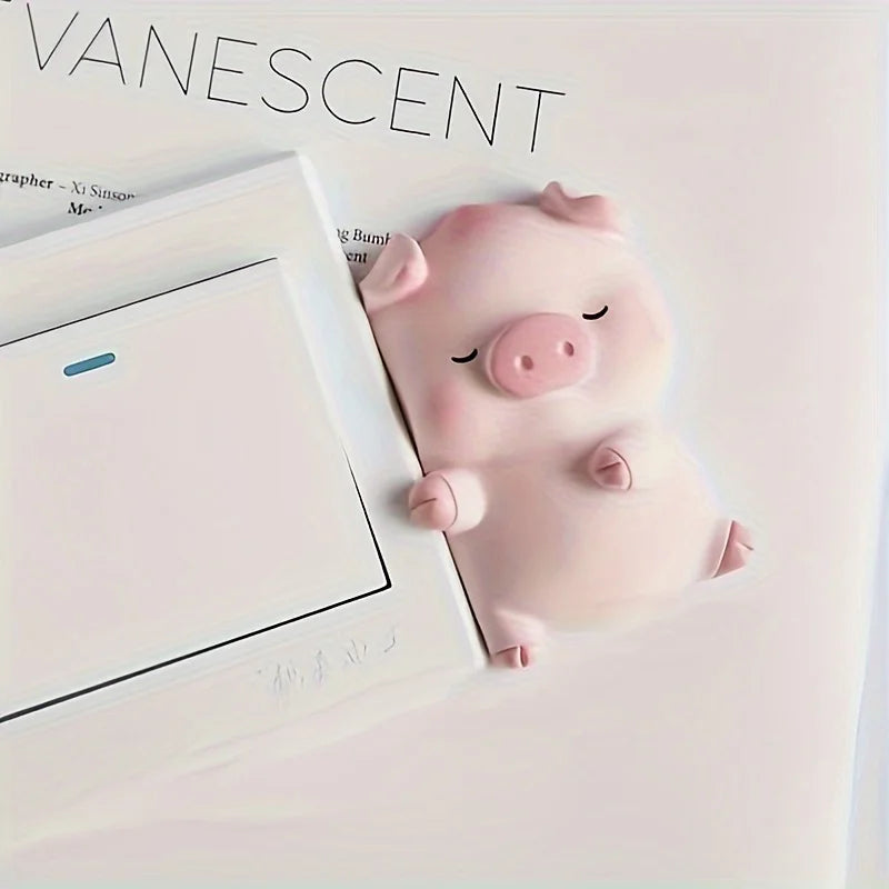 3D Cartoon Pig Light Switch Cover | Sweet Pink Animal Wall Decor alternate view