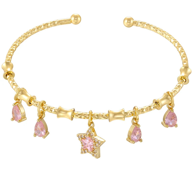 Candy Bracelet Ladies Golden Color Romantic Round Charm Bracelet Ladies Birthday Gift alternate view