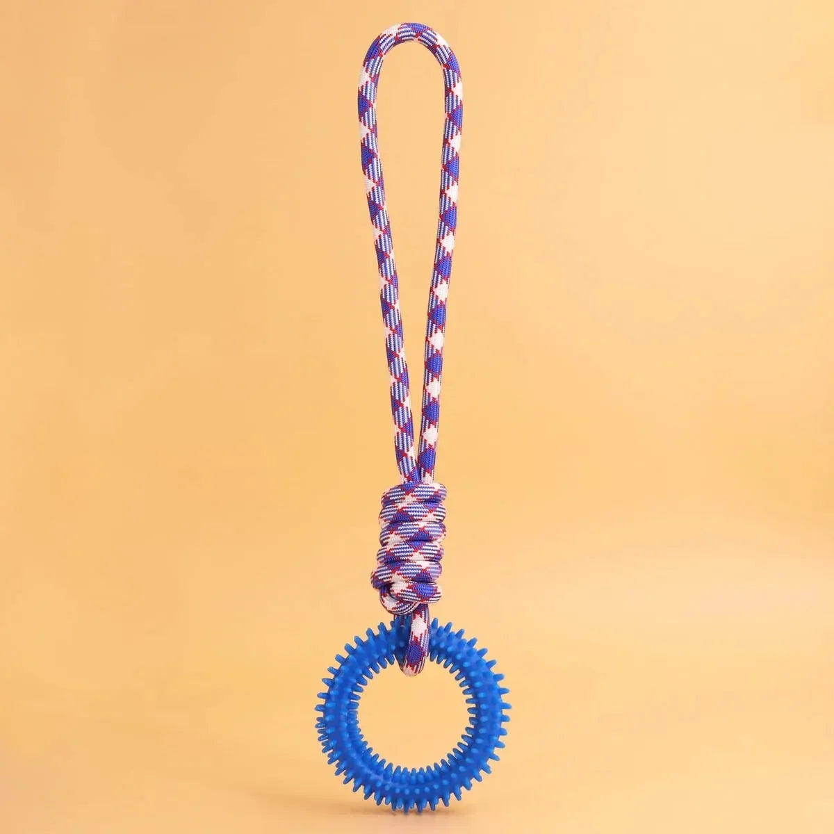 Dog Toys Chew Resistant Nylon Rope Toys Pet Colorful Woven Knot Rubber Toys Dog Self alternate view