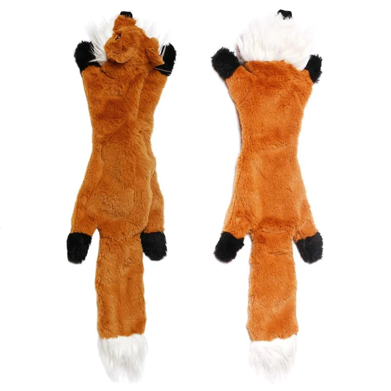 Squeaky Dog Toy | No Stuffing Plush Toy with Built In Sounders close-up view