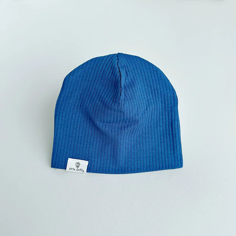 Soft Knit Baby Beanie | Breathable Cotton Candy Color Hat for Toddlers lifestyle view